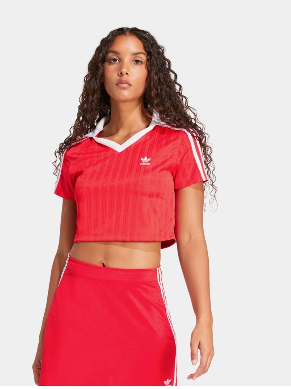 ADIDAS ORIGINALS CROP POLO SHORT SLEEVE